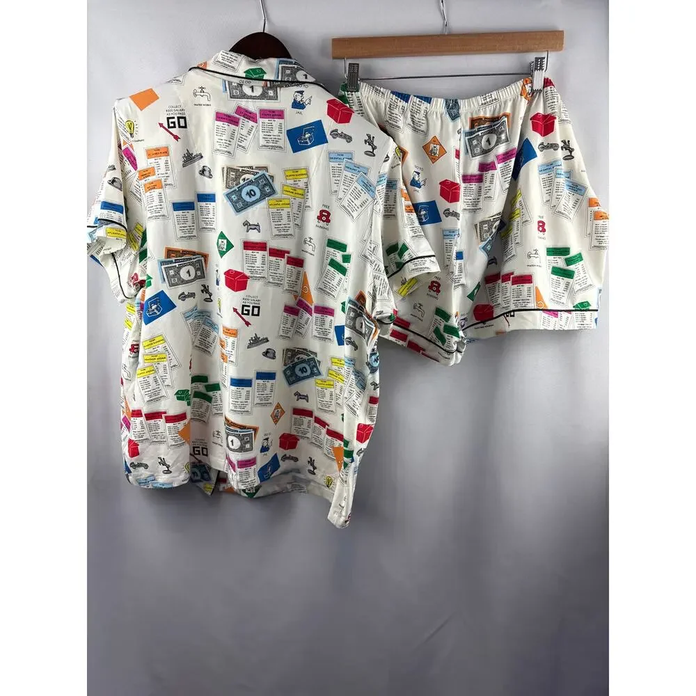 Women’s Bed Head Size 2X Monopoly Themed PJ Set
